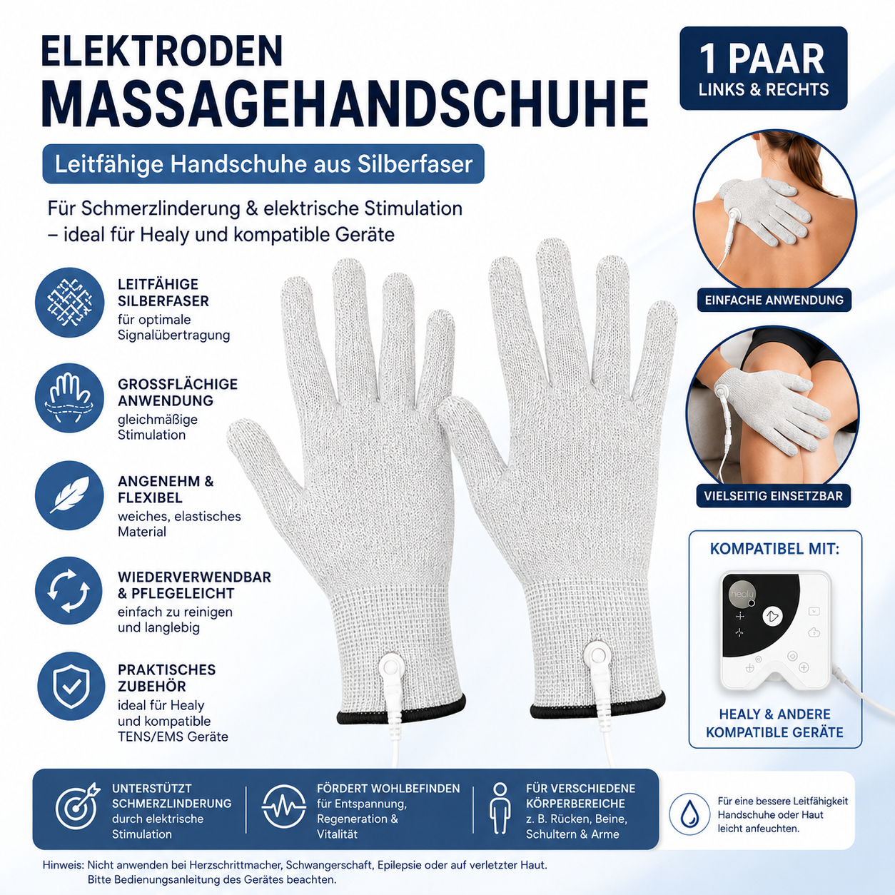 Leitfähige Handschuhe Gesundheitspflege (S)